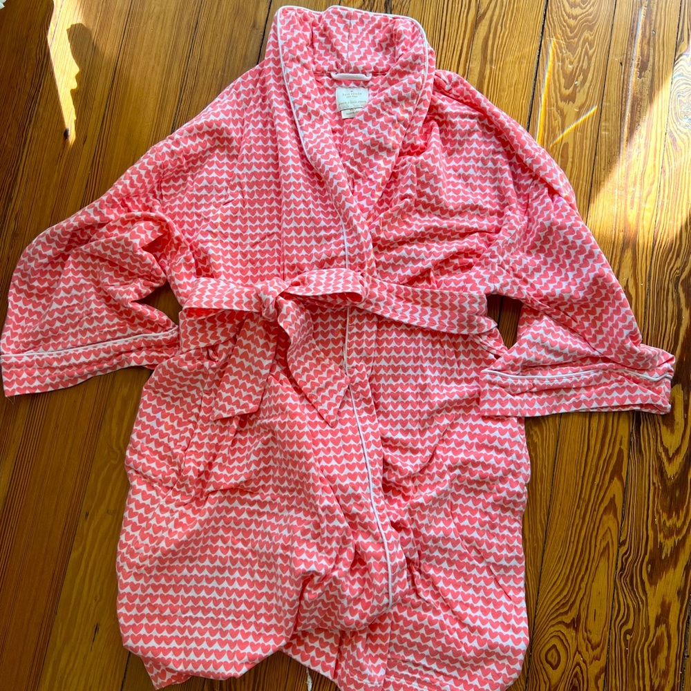 Kate Spade Robe Wrap Hearts Pink Medium